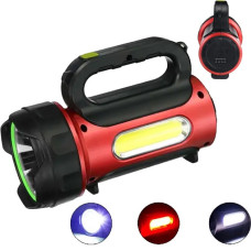 Ліхтар переносний HEL-T93 (LED+COB white+red) (ЗУ USB+сон. бат., вбуд. ак., power bank, 20см) 