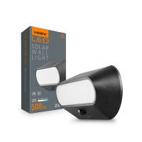  Ліхтар VIDEX VL-BHSO-001-S 5W настінний автономний 500Lm (LiFePO4 2000mAh + SOLAR) IP65  5000K